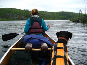 Paddling on Glossy Lake