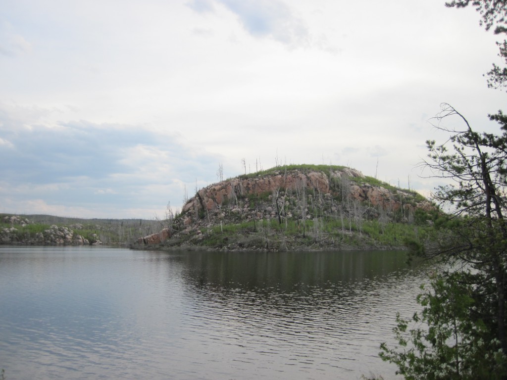 South shore of Seagull Lake near the end of Three-Mile Island