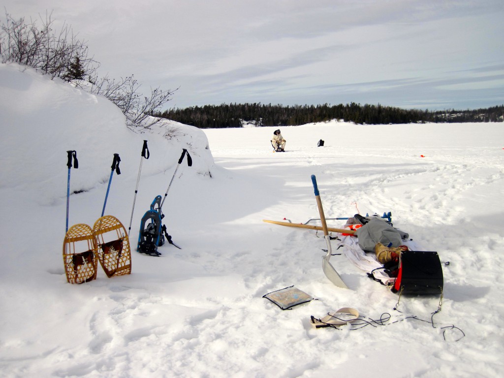 Eastern BWCAW ice fishing and winter camping 