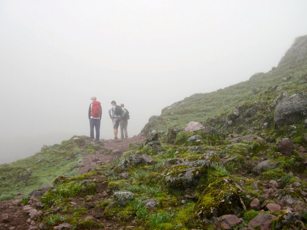 Lares Trek trail, second day hiking to Sicllaccasa Pass. 