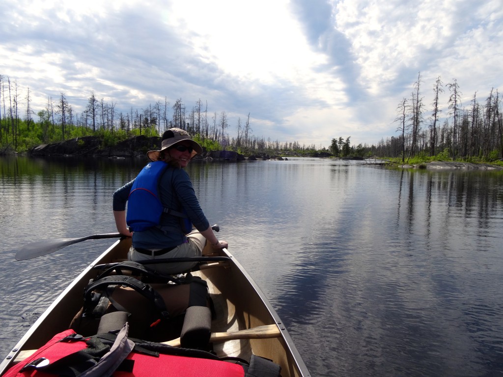 Paddling the Granite River between Little Rock Falls and Clove Lake 