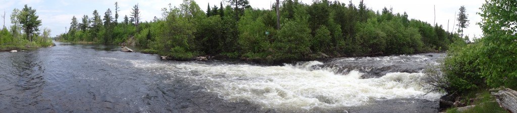 Sag Falls at the end of the Granite River by Saganaga Lake 