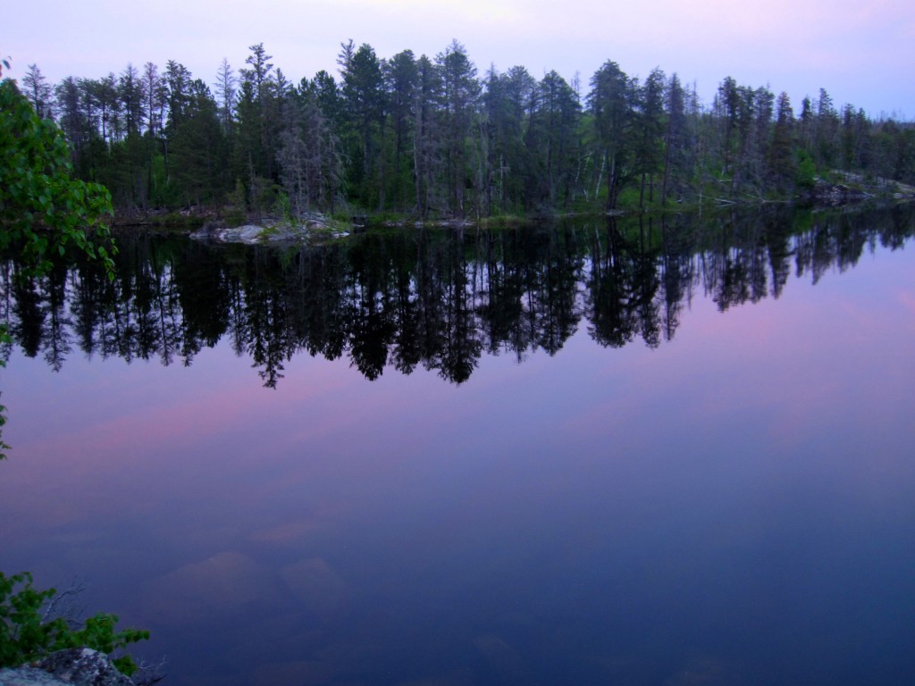 Granite River Boundary Waters sunset 