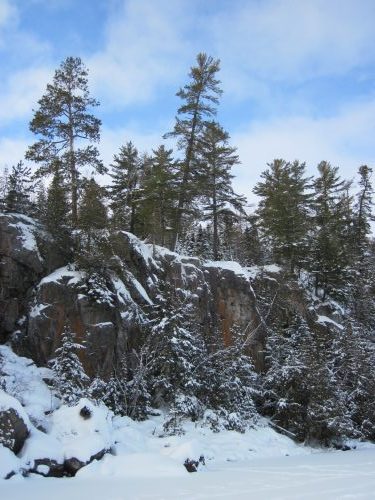 Daniels Lake in Winter in the Boundary Waters 