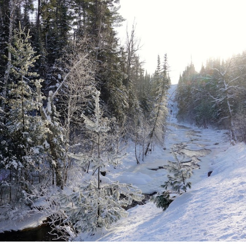 Gunflint Trail's Cross River along the Round Lake Road near Tuscarora Lodge and Canoe Outfitters 