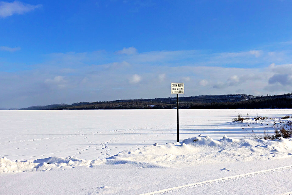 North Gunflint Lake Snow Plow Turnaround